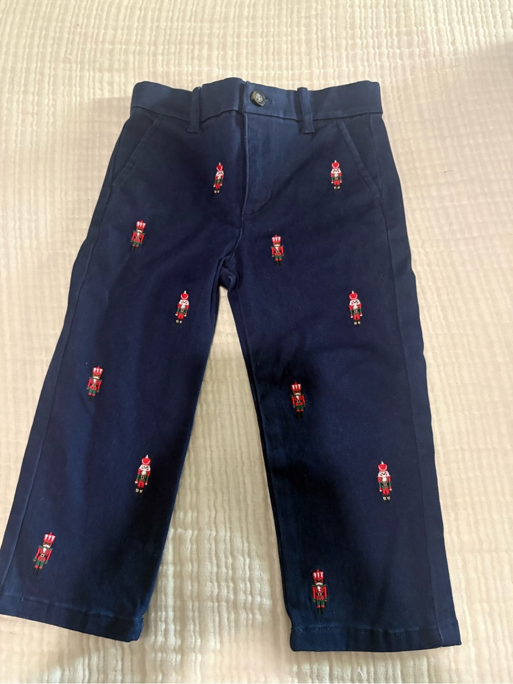 Janie & Jack Nutcracker Embroidered Kids Pants